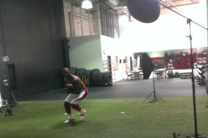 Behind the Scenes James Patrick photographing Patrick Peterson