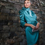 Commercial fashion photography featuring luxury evening attire.