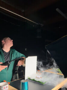 Creating Mist for HerbaVeda Product Photography Creating atmospheric mist during a HerbaVeda product photography shoot