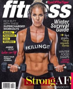 Fitness Magazine cover featuring Amber Blom photographed by James Patrick